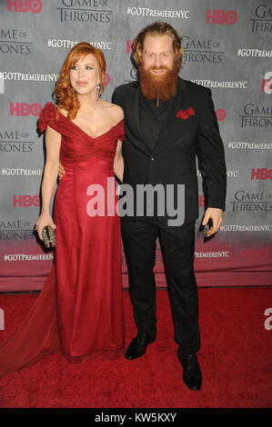 NEW YORK, NY - MARCH 18: Kristofer Hivju attends the 'Game Of Thrones' Season 4 New York premiere at Avery Fisher Hall, Lincoln Center on March 18, 2014 in New York City   People:  Kristofer Hivju Stock Photo