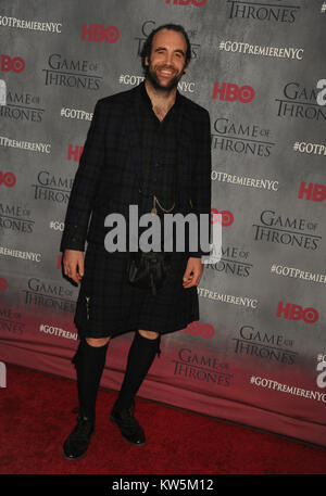 NEW YORK, NY - MARCH 18: Rory McCann attends the 'Game Of Thrones' Season 4 New York premiere at Avery Fisher Hall, Lincoln Center on March 18, 2014 in New York City   People:  Rory McCann Stock Photo