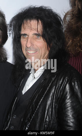 NEW YORK, NY - APRIL 17: Alice Cooper attends the 'Super Duper Alice Cooper' premiere during the 2014 Tribeca Film Festival at Chelsea Bow Tie Cinemas on April 17, 2014 in New York City.   People:  Alice Cooper Stock Photo