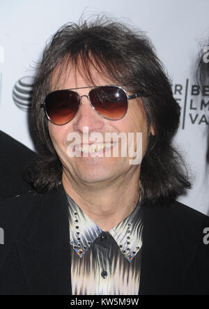 NEW YORK, NY - APRIL 17: Dennis Dunaway attends the 'Super Duper Alice Cooper' premiere during the 2014 Tribeca Film Festival at Chelsea Bow Tie Cinemas on April 17, 2014 in New York City.   People:  Dennis Dunaway Stock Photo