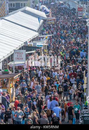 The Gigantic Crowd at Hampton Beach New Hampshire 2017 Seafood Festival Stock Photo