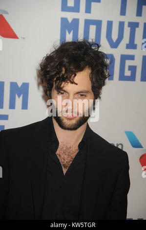 NEW YORK, NY - APRIL 09:  Penn Badgley attends the Museum Of The Moving Image 28th Annual Salute Honoring Kevin Spacey at 583 Park Avenue on April 9, 2014 in New York City.   People:  Penn Badgley Stock Photo