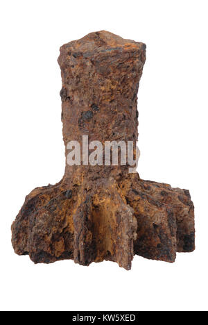 Splinter of a mine of the period WWII. Rusty mortar mine from the ...