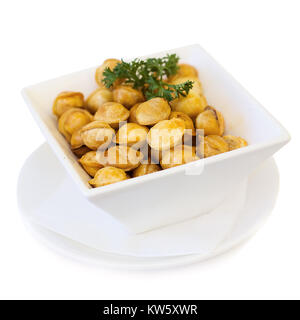 Ravioli on white plate Stock Photo