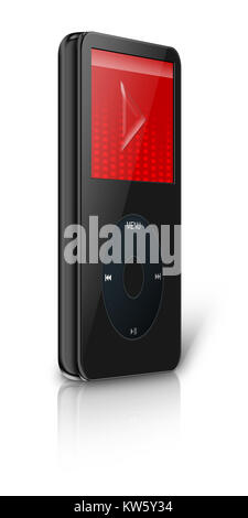mp3 player red, isolated on white background Stock Photo - Alamy