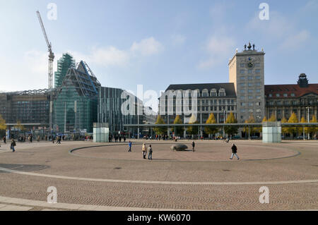 Leipzig place Augustus, Leipzig Augustusplatz Stock Photo