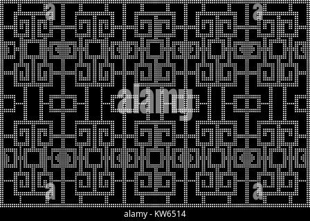 Halftone round black seamless background spiral geometry square frame Stock Vector