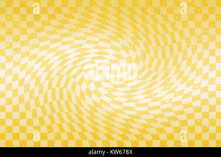 Japanese gold checkered pattern paper texture abstract Stock Photo