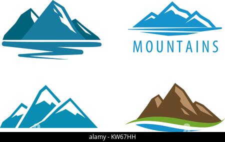 Mountain, rock logo. Vector illustration Stock Vector