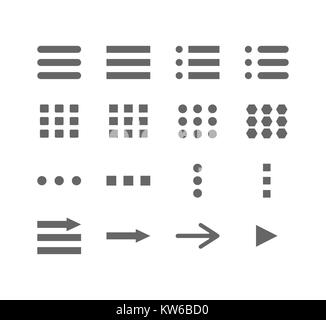 Navigation buttons sign collection. Arrows and hamburger buttons Stock Vector