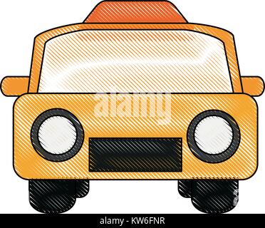 Taxi cab frontview Stock Vector