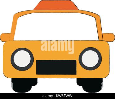 Taxi cab frontview Stock Vector