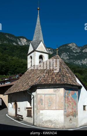 Italy, Trentino-South Tyrol, Tramin, St. James's Church contains one of the oldest set of frescos in the German sprachraum. Stock Photo