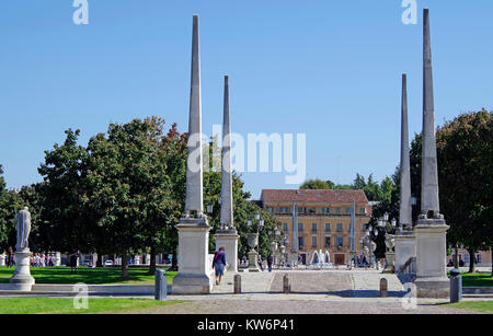 The Prato della Valle, Padua, Italy, a great public space, one of the largest public urban spaces in Europe, Stock Photo