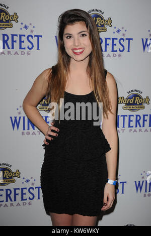 HOLLYWOOD FL - DECEMBER 12:  Paige Keiner attends the Seminole Hard Rock Winterfest Boat Parade 2014 Grand Marshal Reception held at the Seminole Hard Rock Hotel & Casino Hollywood on December 12, 2014 in Hollywood, Florida  People:  Paige Keiner Stock Photo