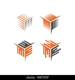 abstract cube vector logo Stock Vector