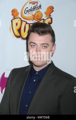 NEW YORK, NY - DECEMBER 12: Sam Smith attends z100s Jingle Ball at Madison Square Garden on December 12, 2014 in New York City   People:  Sam Smith Stock Photo