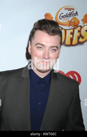 NEW YORK, NY - DECEMBER 12: Sam Smith attends z100s Jingle Ball at Madison Square Garden on December 12, 2014 in New York City   People:  Sam Smith Stock Photo