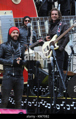 NEW YORK, NY - NOVEMBER 27: Guests attends the 88th Annual Macys Thanksgiving Day Parade on November 27, 2014 in New York, New York   People:  Guests Stock Photo