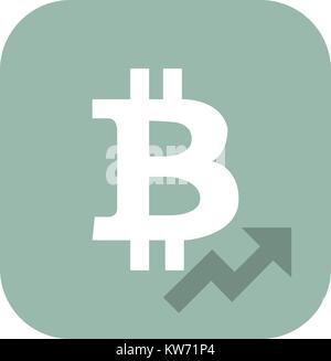 Bitcoin icon, vector illustration Stock Vector