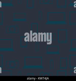 Seamless pattern from digital electronics. Stock Vector