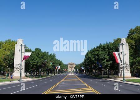 The Civil War Soldiers and Sailors Memorial on Benjamin Franklin Parkway in Philadelphia, Pennsylvania, United States. Stock Photo