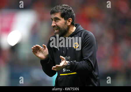 Wolves assistant head coach, Rui Pedro Silva during the Premier League ...