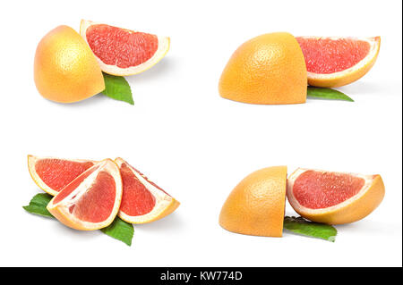 Group of grapefruit isolated on a white background cutout Stock Photo
