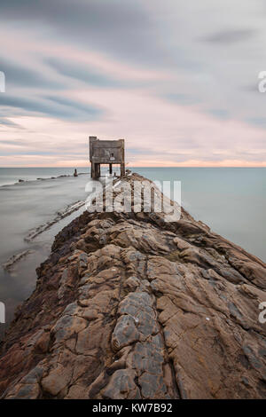 Del Trave Cliff in Conero Riviera, Ancona Italy Stock Photo