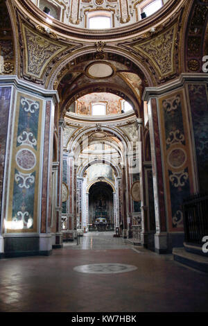 baroque style Interior of San Paolo Maggiore church in Naples, Italy  historical center Stock Photo