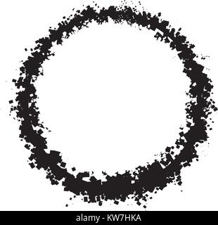 Abstract grunge round frame for your design. Stock Vector