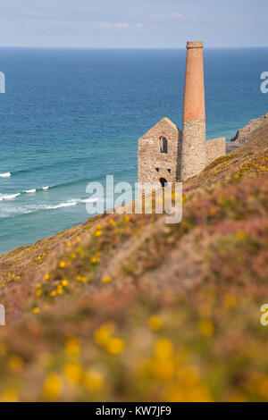 A stone building stands on the shores of Britain Stock Photo