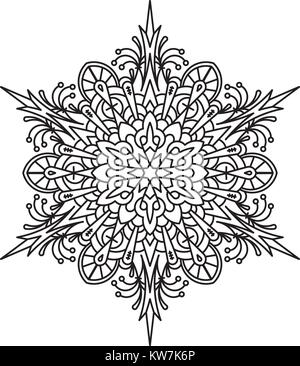 Abstract vector round lace design - mandala, decorative element Stock Vector