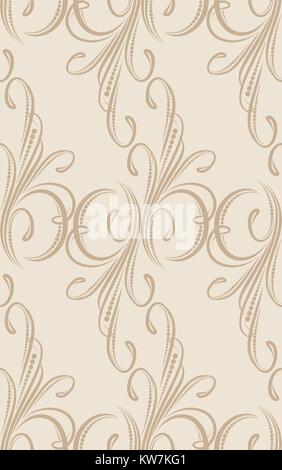 Abstract floral seamless background in very light, gentle tones. Stock Vector