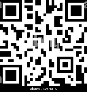 2D barcode. Black and white vector illustration Stock Vector Image ...
