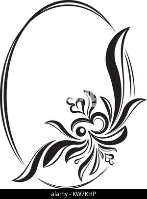 Elegant oval frame. Vector Stock Vector