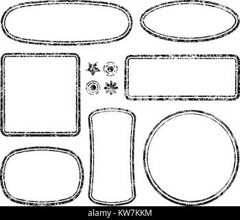 Big set of grunge black templates for rubber stamps Stock Vector Image ...
