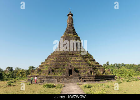 Myanmar, Burma, Rakhine State, Laung Shein. A woman at Laung Shein ...