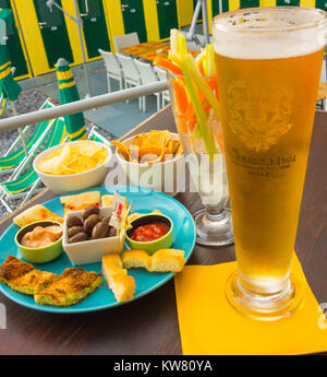 Italian style snacks served as appetizers with drinks. Camogli Italy Stock Photo