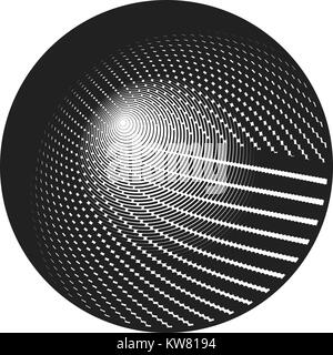 dashed concentric circles that makes a round shape. suitable for logo or other design Stock Vector