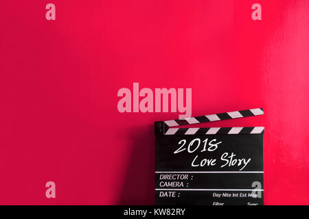 2018 love story film slate cinema production Stock Photo