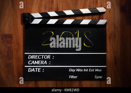 2018 story film slate cinema production Stock Photo