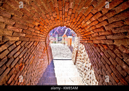 Graz walkway from upper town tunnel view, Styria region of Austria Stock Photo