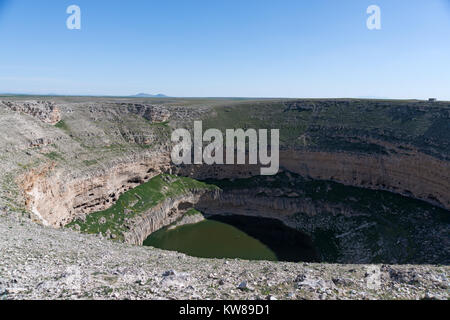 Sinkholes around Konya province of Turkey Stock Photo