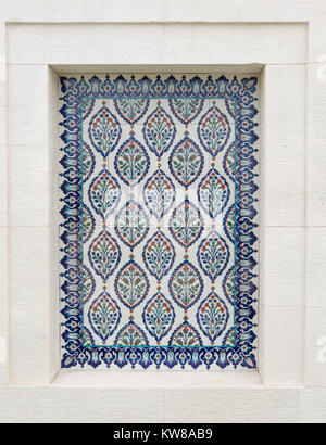 Ancient Ottoman patterned tile composition 	 Stock Photo