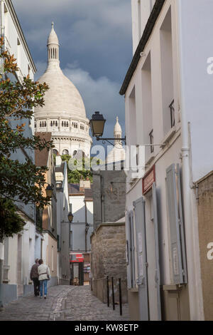 France, Paris (75), Church of Sacre Coeur, Montmartre, Stock Photo