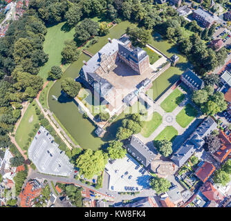 Aerial view of the historic city of Ahaus in Westphalia, Germany, Europe Stock Photo