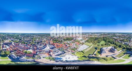 Aerial view of the historic city of Ahaus in Westphalia, Germany, Europe Stock Photo