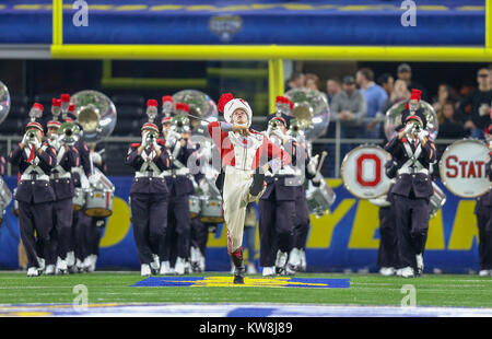 Arlington, TX, USA. 29th Dec, 2017. The Ohio State Buckeyes band during the Goodyear Cotton Bowl Classic between the USC Trojans and the Ohio State Buckeyes at AT&T Stadium in Arlington, TX. John Glaser/CSM/Alamy Live News Stock Photo