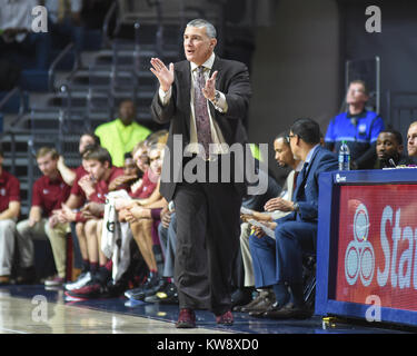 December 31, 2017; Oxford, MS, USA; South Carolina Head Coach, FRANK MARTIN, applauds his players from the bench, in an NCAA D1 basketball game with Ole' Miss. The Ole' Miss Rebels defeated the South Carolina Gamecocks, 74-69. Kevin Langley/CSM Stock Photo